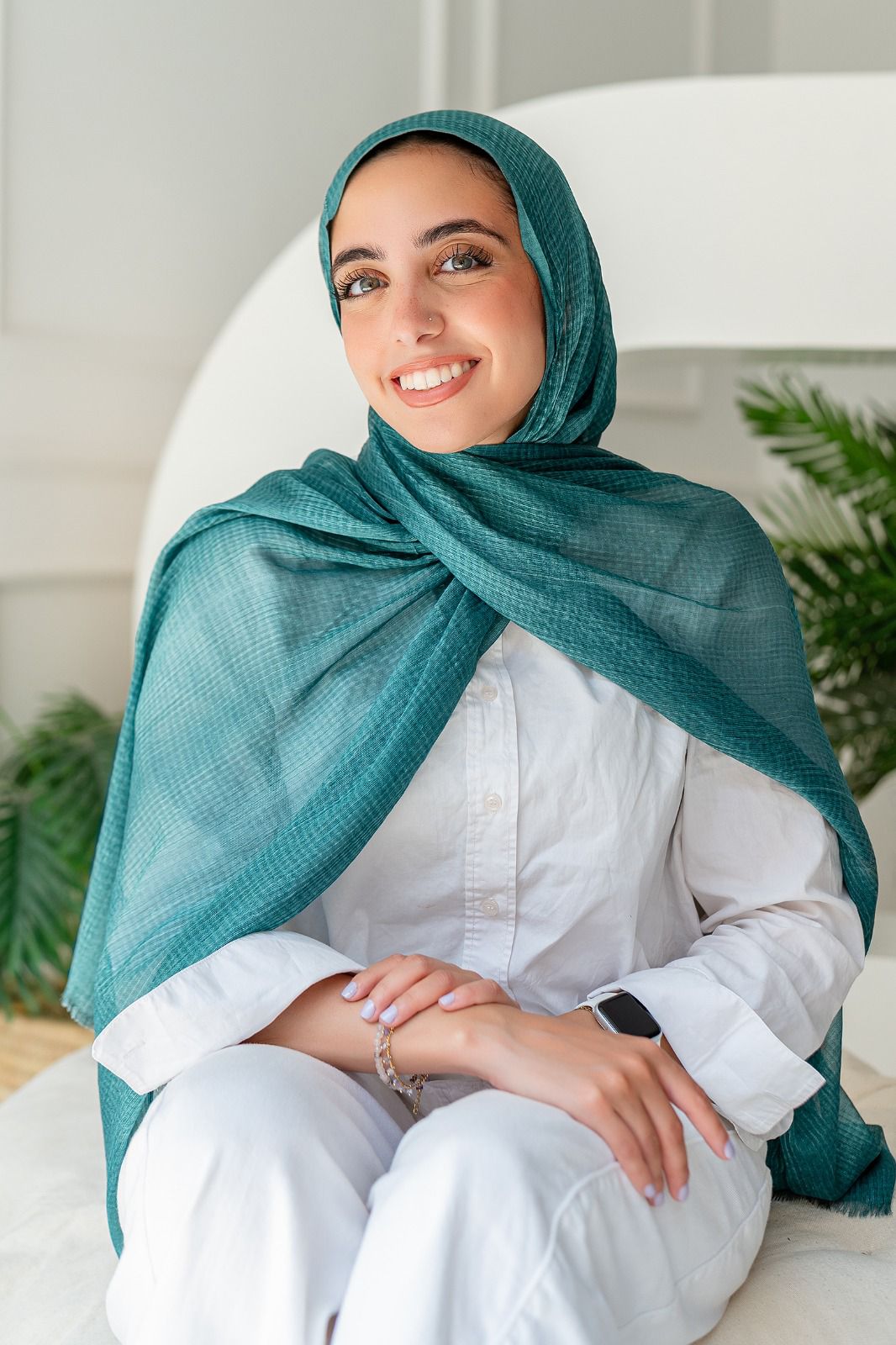 Missy Chiffon Scarf – Ocean Turquoise