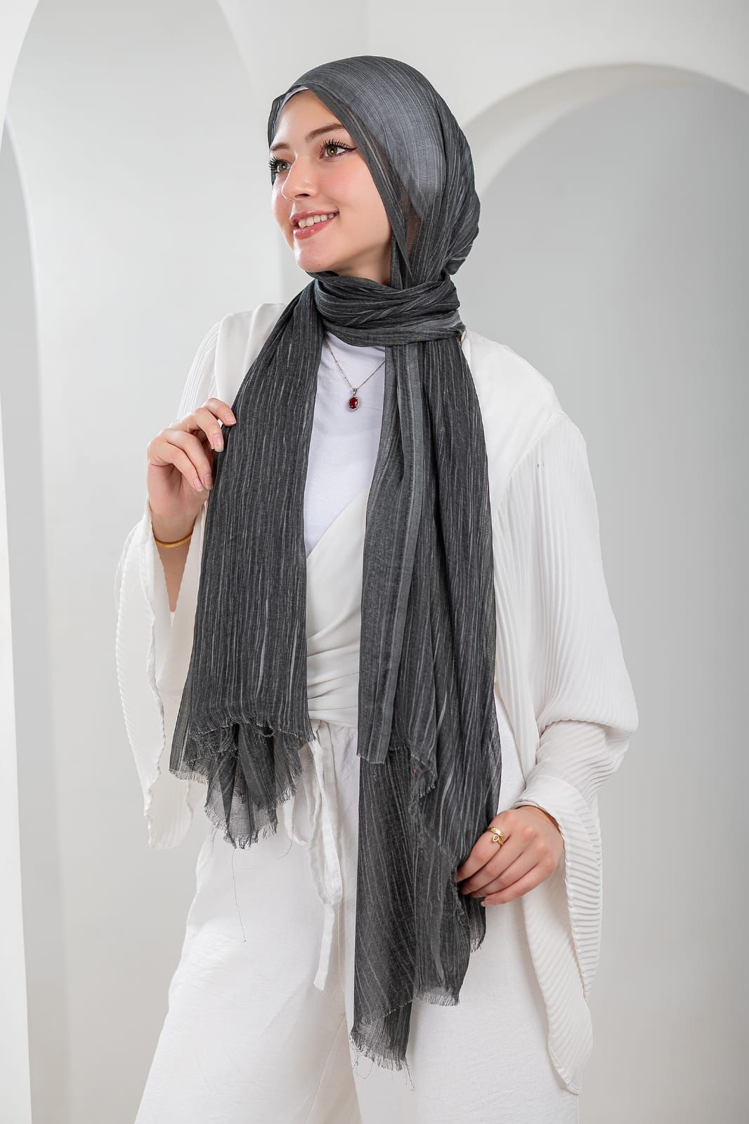 Original Ruffled Linen - Dark Grey