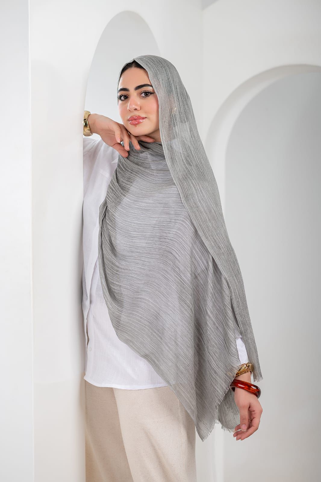 Original Ruffled Linen - Soft Grey